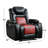 36.1" Wide Modern And Overstuffed Breathable Leather Dual Motor Power Reclining Home Theater Seat With Adjustable Headrest-840240962