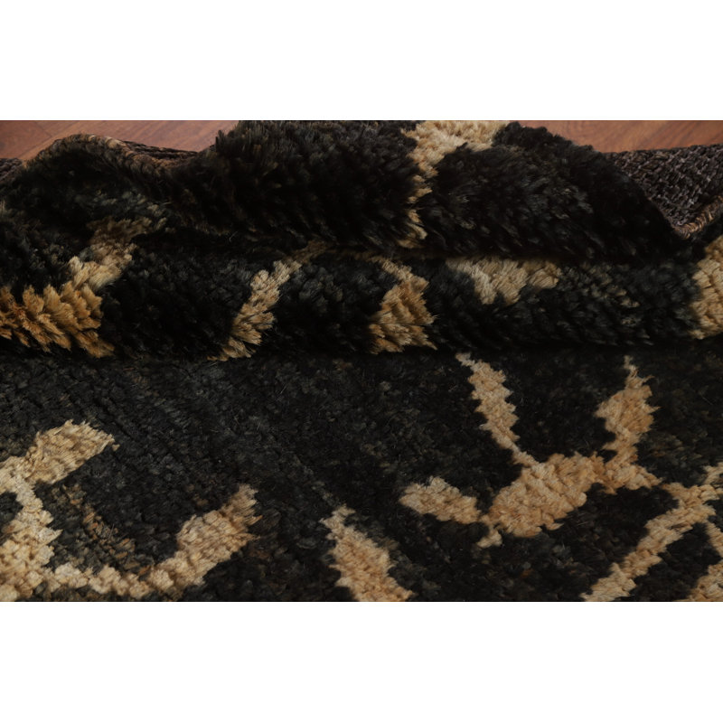 Tapis abstrait noir 3 x 5