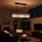 33-inch - Postmodern Luxury Minimalist Long Crystal Chandelier - Adjustable Length / E14 Base / Wall Control