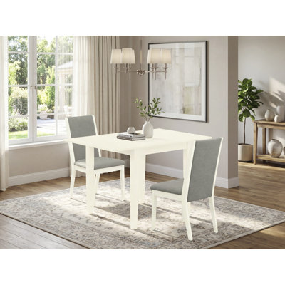 Rectangular Solid Wood Top With Dropleaf Dining Table Set