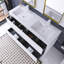 60 po Meuble-lavabo autoportant à double cuve-98034536