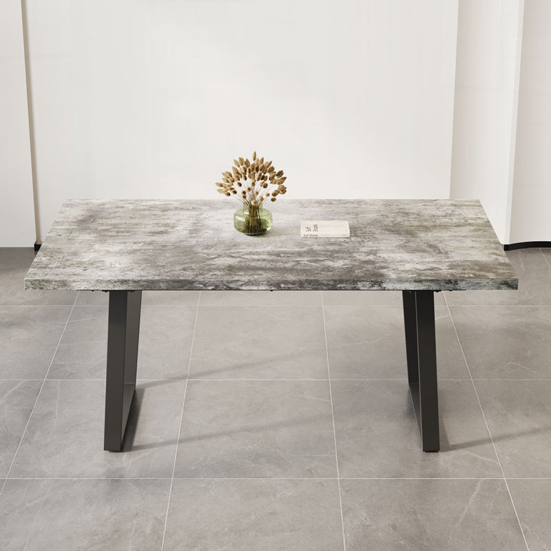 Rectangular MDF Dining Table, Gray