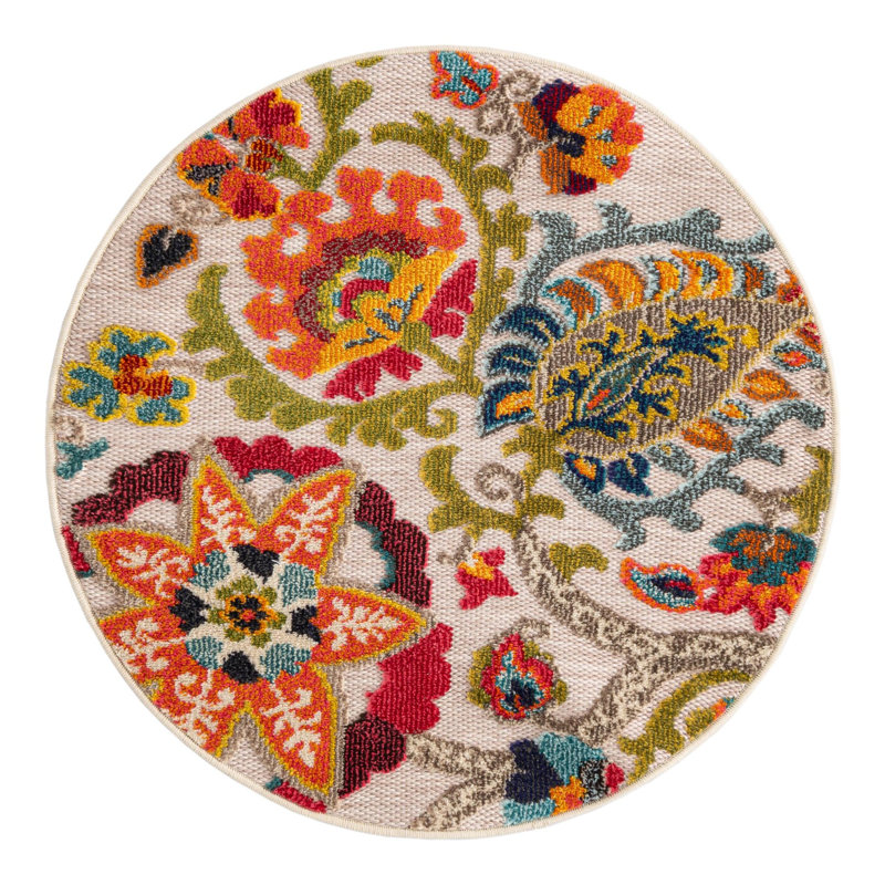 Tapis Bungalow Rose Nahla Caimin, Rond 3 pi 1 po