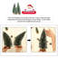 Bureau de Noël arbres de Noël miniatures 4 pièces avec base de neige et de bois pour les fêtes de Noël (4 pièces)