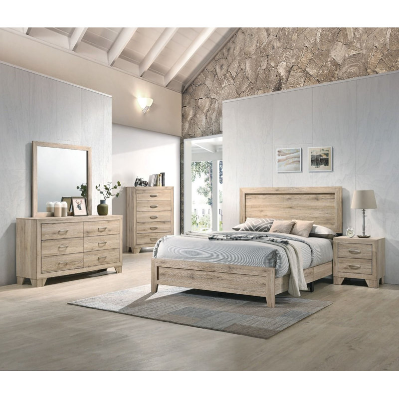 Ensemble de chambre à coucher configurable standard 3 pièces Miquell, Grand