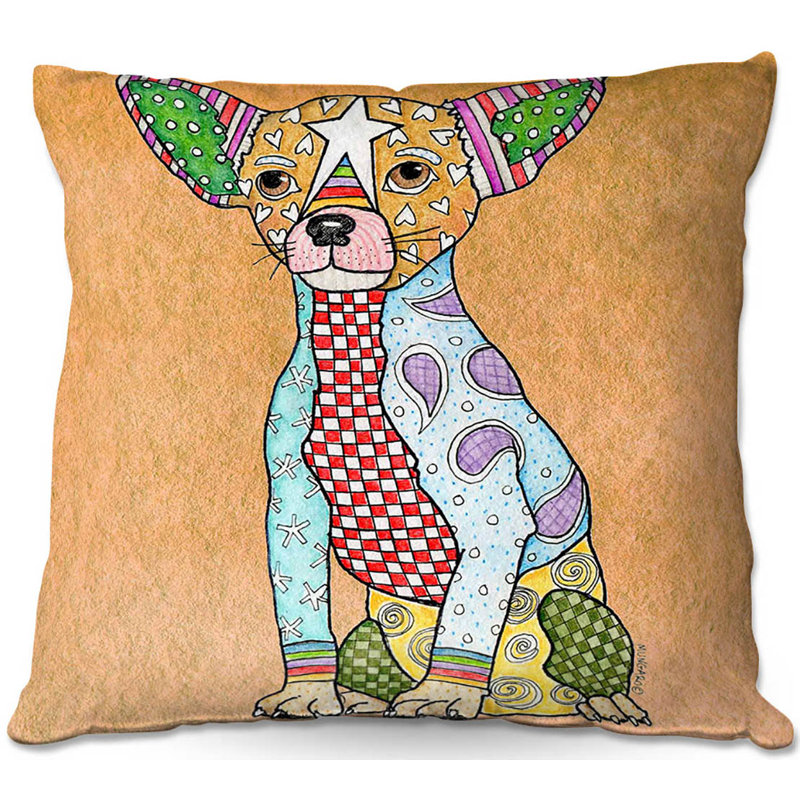 Reversible Throw Pillow, 20" x 20", Tan