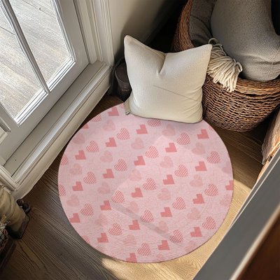 Tapis tressé romantique Heart-Packed