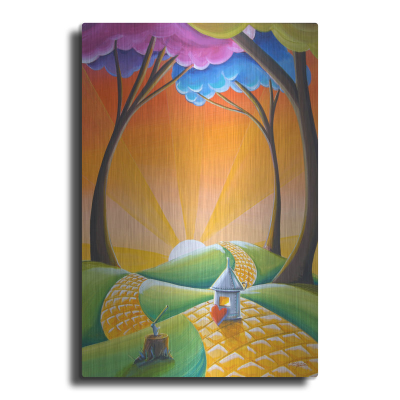 «Harriet Bee« There No Place Like Home »par Cindy Thornton, art mural en métal, H 16 po x l 12 po