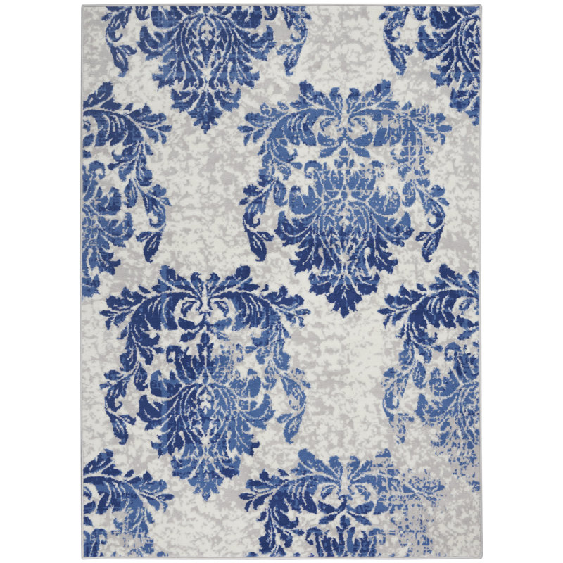 Godliman Floral Indoor Rug, Rectangle 6' x 9'