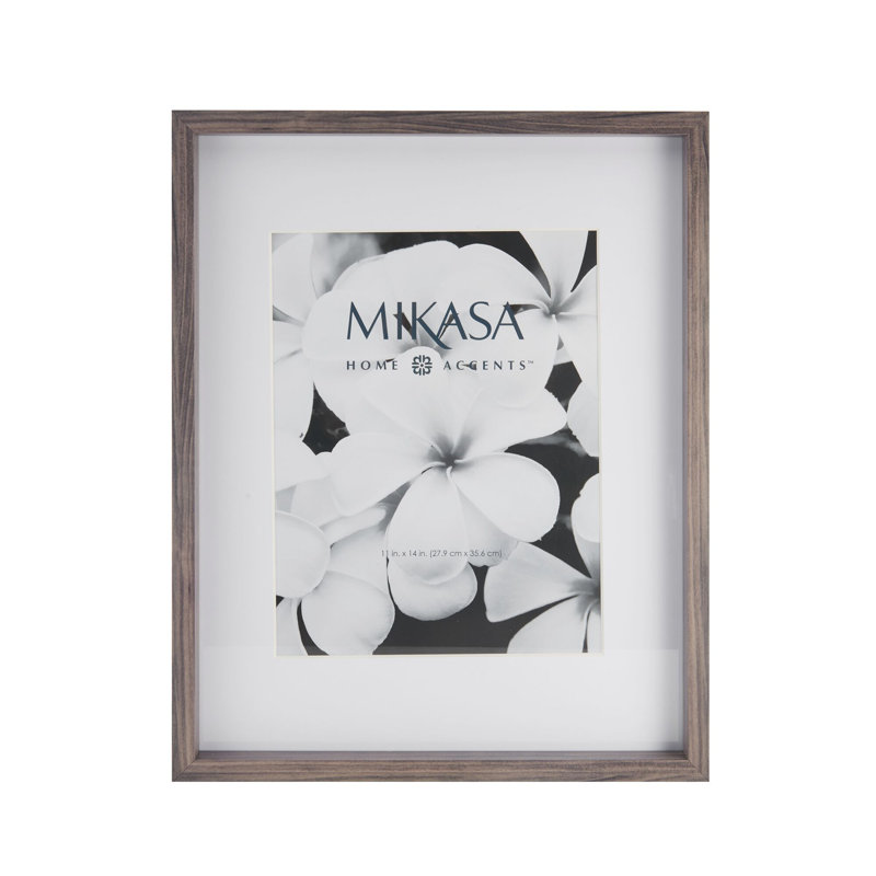 Bold Gallery W/Mat MDF Multi-Size Photo Frame, Black, 8" x 10", 16" x 20"
