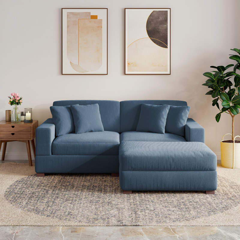 Corduroy Seating Component, 84.3cm H x 210.1cm W x 178.6cm D
