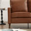 Mignotte 73" Wide Reversible Chaise Sectional Sofa, Faux Leather L-Shaped Couch with Wood Legs-101886446