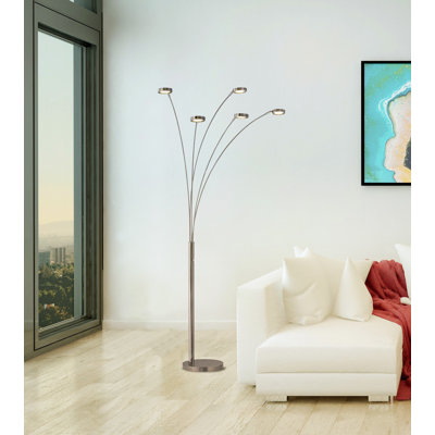 73" LED 5-Arched Floor Lamp With Touch Dimmer
