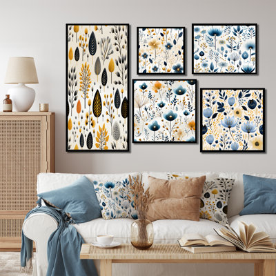 Hunley - Floral Canvas Prints Set Of 5
