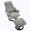 Fauteuil inclinable ergonomique avec repose-pieds, méridienne moderne pivotante à 360 ° avec repose-pieds, tissu chenille, massage par vibration à 5 points