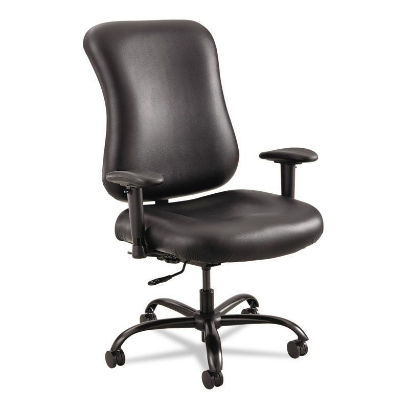 High Back Black Vinyl Task Chair with Adjustable Features