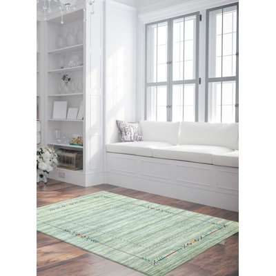 Kashkuli Gabbeh Blue Rug 4'0" x 5'9"