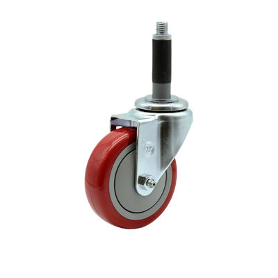 Polyurethane Expanding Caster -  Service Caster, SCC-EX20S414-PPUB-RED-34