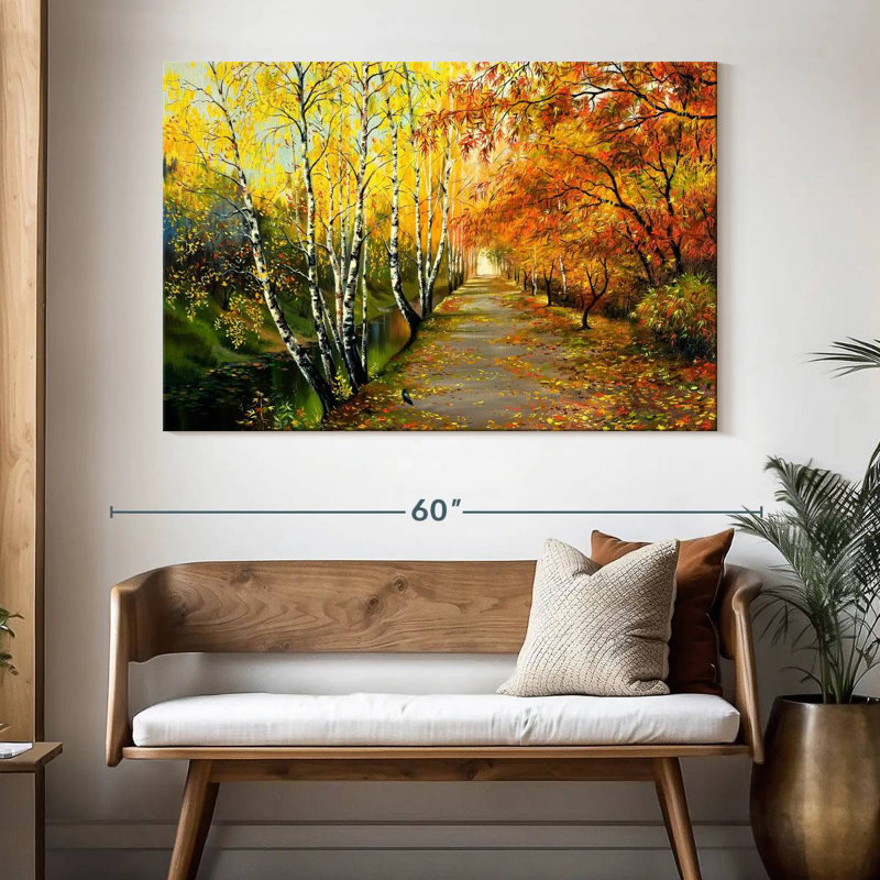 Peinture d'automne, H 34 po x l 51 po