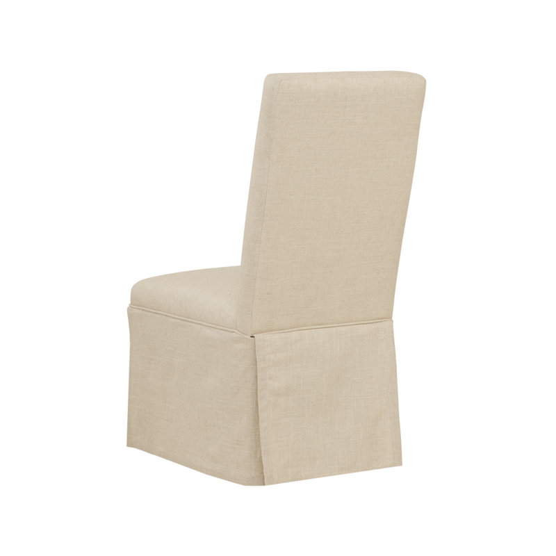 Chaise parsons rembourrée en lin Utgard, Crème