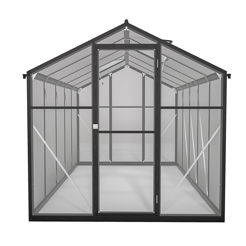 Ensemble de serre d'extérieur en polycarbonate 6 x 10 pi avec cadre en aluminium