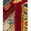 Tapis unique noué à la main Keenan - rouge / orange / bleu sarcelle, 8 pi 2 po x 10 pi 1 po
