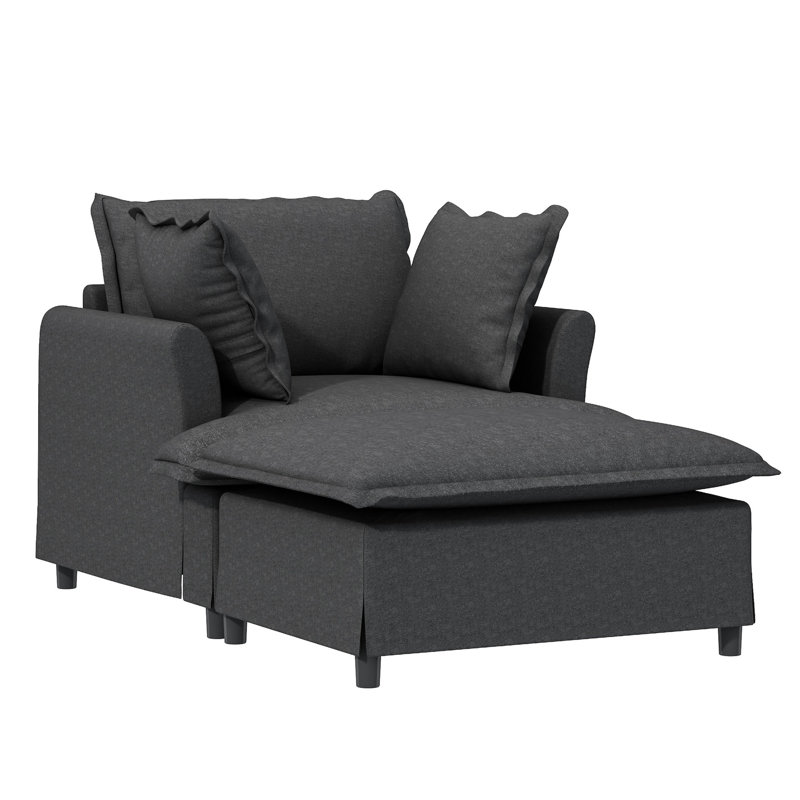 Élégant fauteuil en chenille - Ajoutez une touche élégante à votre décoration intérieure, Gris chenille