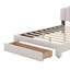 Lit plateforme tapissier grand avec panneau de rangement Teddy-391676028