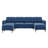 110" L-Shape Convertible Sectional Sofa Couch With Movable Ottoman, 5-Seat Couch With Chaise, Velvet Upholstered Sofa Couch-25860824