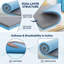 Surmatelas en mousse à mémoire de forme 4 po à double couche avec charbon de bois - pleine grandeur, soulagement de la pression et certifié CertiPUR-US