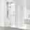 Cabine de douche à charnière sans cadre avec verre transparent 3/8 de l 46 po x P 30 po x H 73 po Monteray