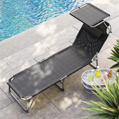 Adalen 193cm Long Reclining Single Sun Lounger