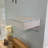 Perkin - Small Floating Nightstand White Finish With Drawer, Solid Wood Wall Drawer