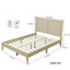 Lit plateforme solide avec rotin-1400441626