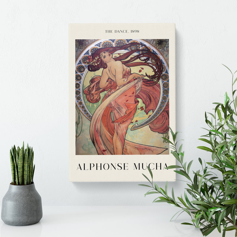 The Dance by Alphonse Mucha - Wrapped Canvas, 50cm H x 35cm W x 3cm D