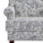 Duward Paisley Brown Linen Upholstered Wingback Accent Chair with Rolled Arm and Solid Wood Leg-1428355992
