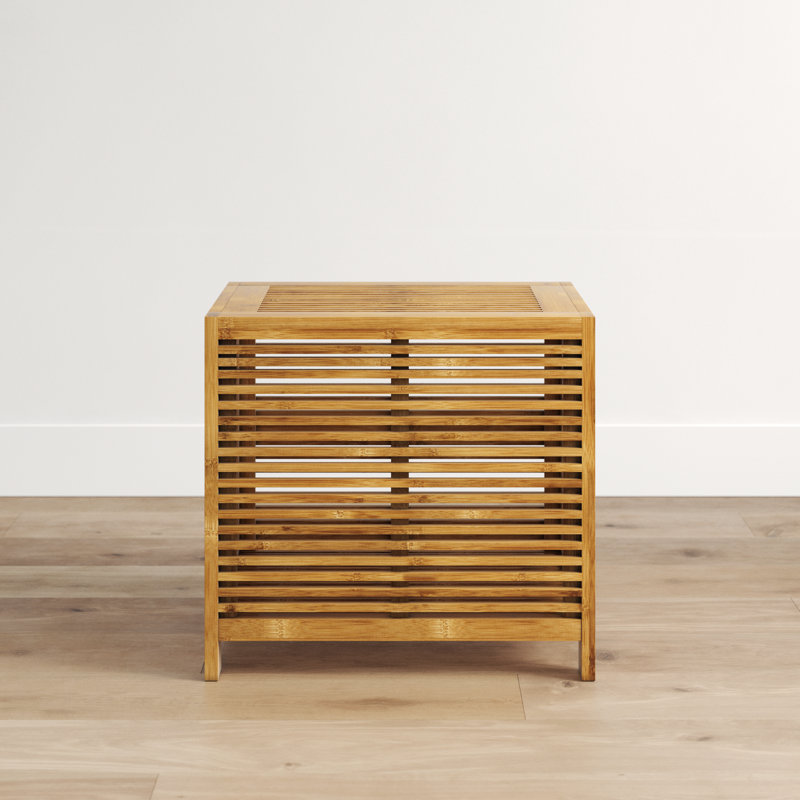 Dotted Line™ Ayden Solid Bamboo Wood Hamper & Reviews | Wayfair