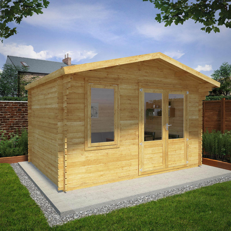 Mercia 13ft x 10ft Retreat Log Cabin, 28mm