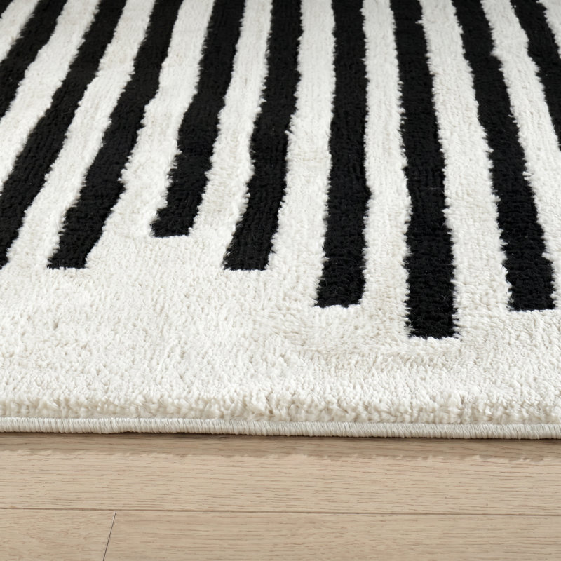 Tapis d'intérieur crème abstrait à motif de branches Tapis Alinda, Rectangle 5 pi 4 po x 7 pi 8 po