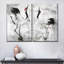 Grues japonaises rustiques, reproduction sur toile-823434598