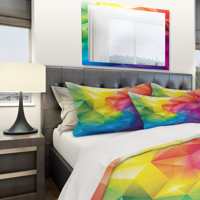Modern & Contemporary Geometric Shapes Duvet Cover, Queen Duvet Cover + 2 Shams