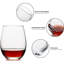 Ensemble de verres à vin sans pied de 8, 18 onces et verres à vin pour cadeau de fête, sans plomb, idéal pour les vins (transparent)