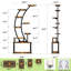 Support pour plante d'intérieur de 63,6 po de hauteur à 9 niveaux avec 5 lumières de croissance, modes d'éclairage réglables (lumières 5/3/2), gradation à 10 niveaux et 3 réglages de minuterie, cadre en fer robuste pour le salon, la chambre à coucher (2 pièces)
