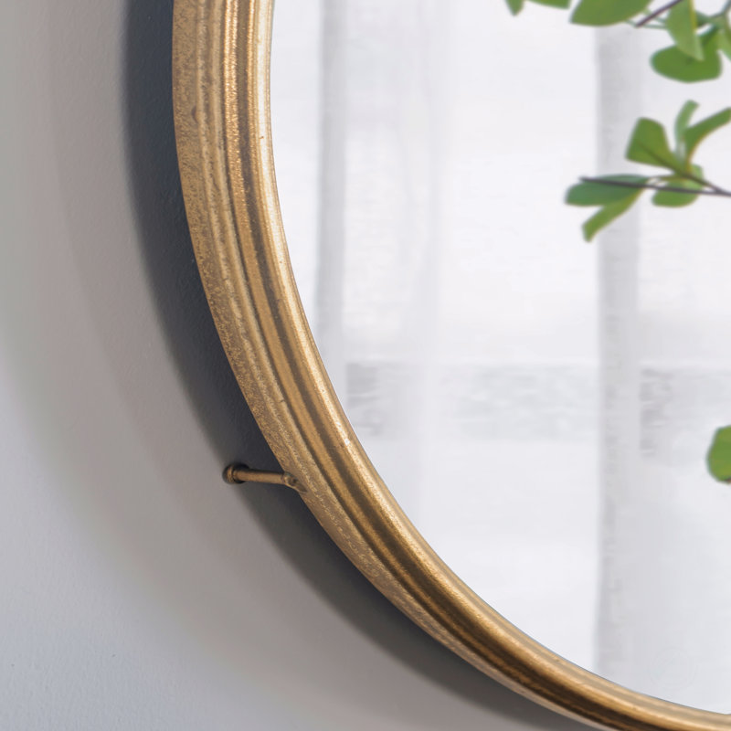 Miroir mural 26 "x 32" avec cadre en métal doré, miroir décoratif, 32,3 po x 26,4 po