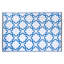 Tapis décoratif en treillis bleu shugar