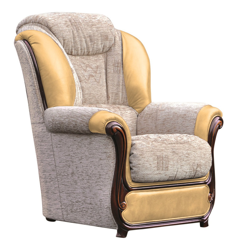 Kissell Faux Leather Armchair, Nut