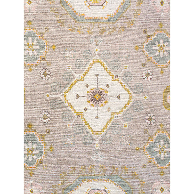 Khotan Hand Knotted Wool Oriental Area Rug in Camel, Rectangle 12' x 15'