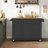 Creg Rolling Mobile Kitchen Island Cart with Drop-Leaf Top, Pull-Out Storage, and Locking Casters-1799096569