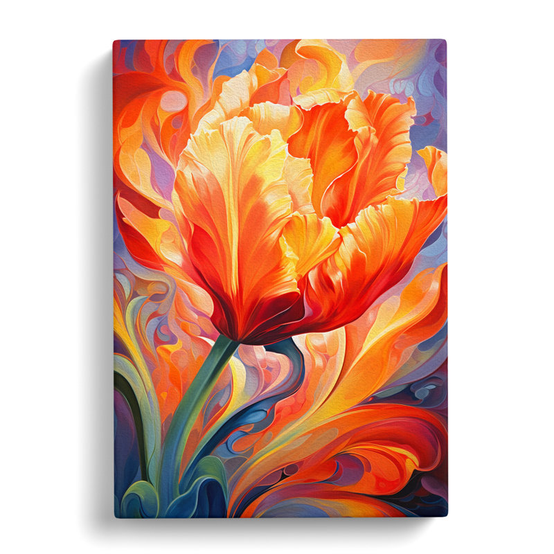 Tulip Flower Informel - Wrapped Canvas, 50cm H x 35cm W x 3cm D
