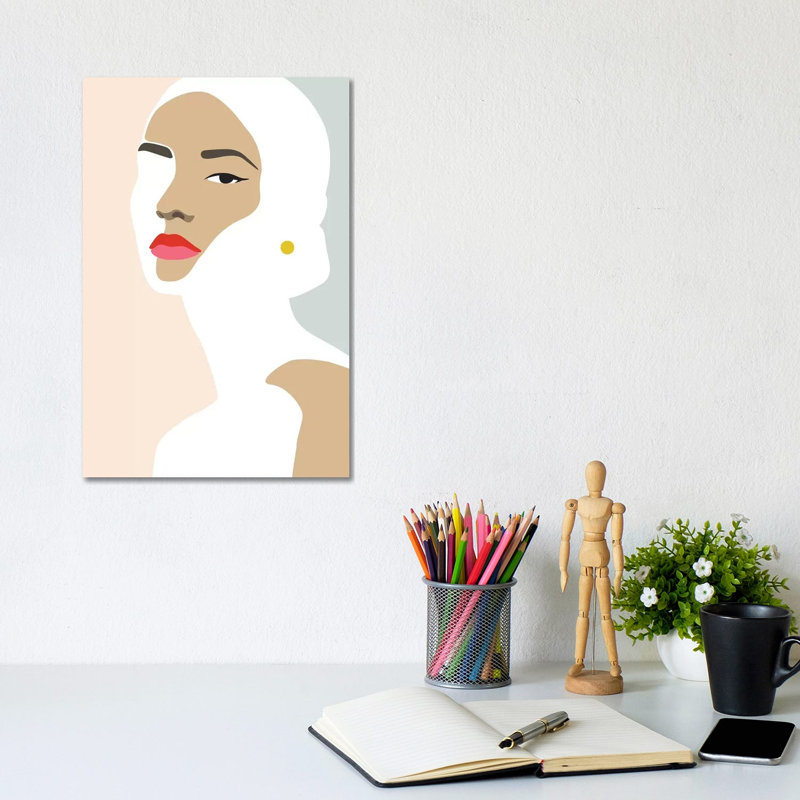 Femme No. 18 Rectangle by Blek Prints - Wrapped Canvas Print, 20.32 cm H x 30.48 cm W